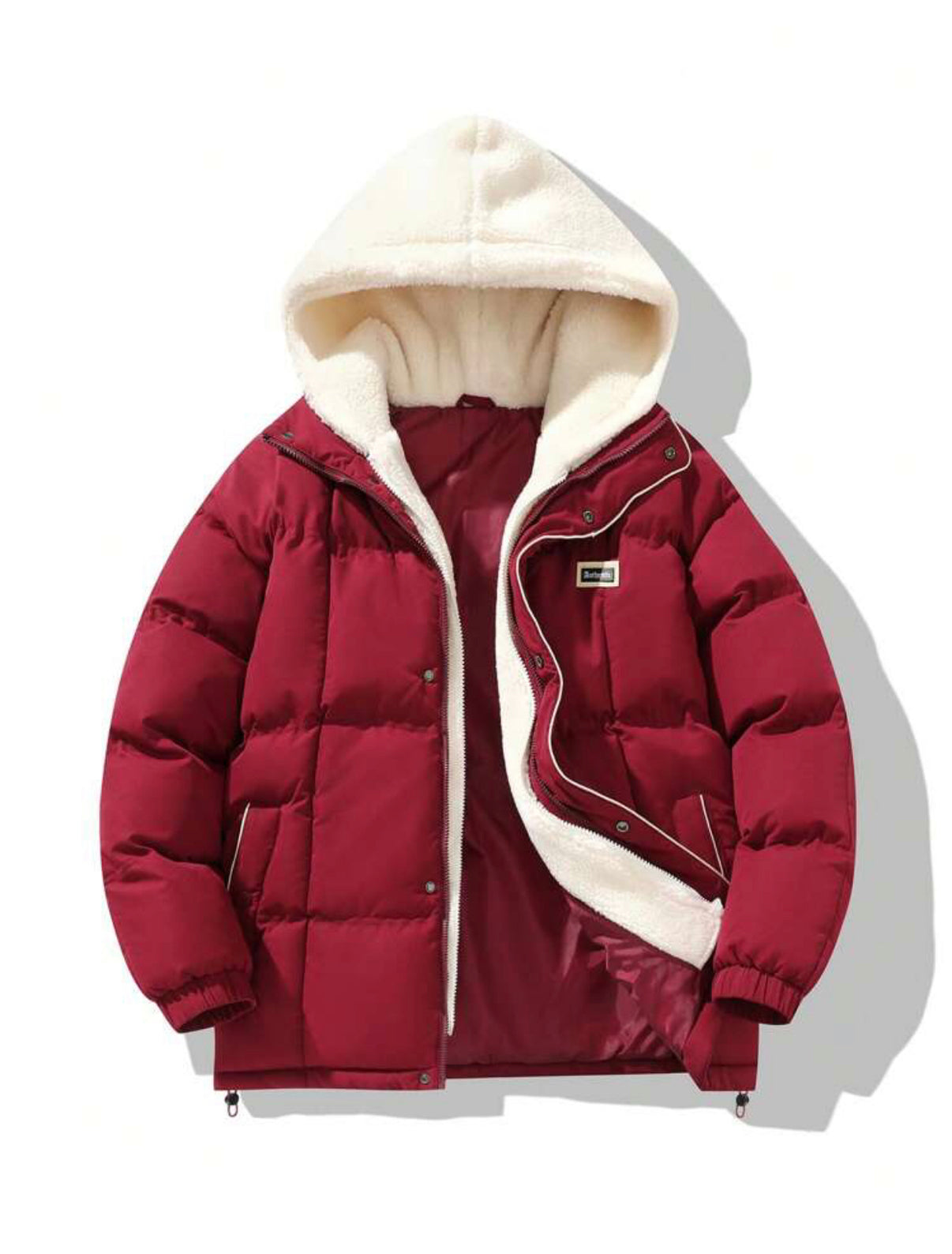 Hooded Sherpa Puffer Jacket – Brands 4 you.pk