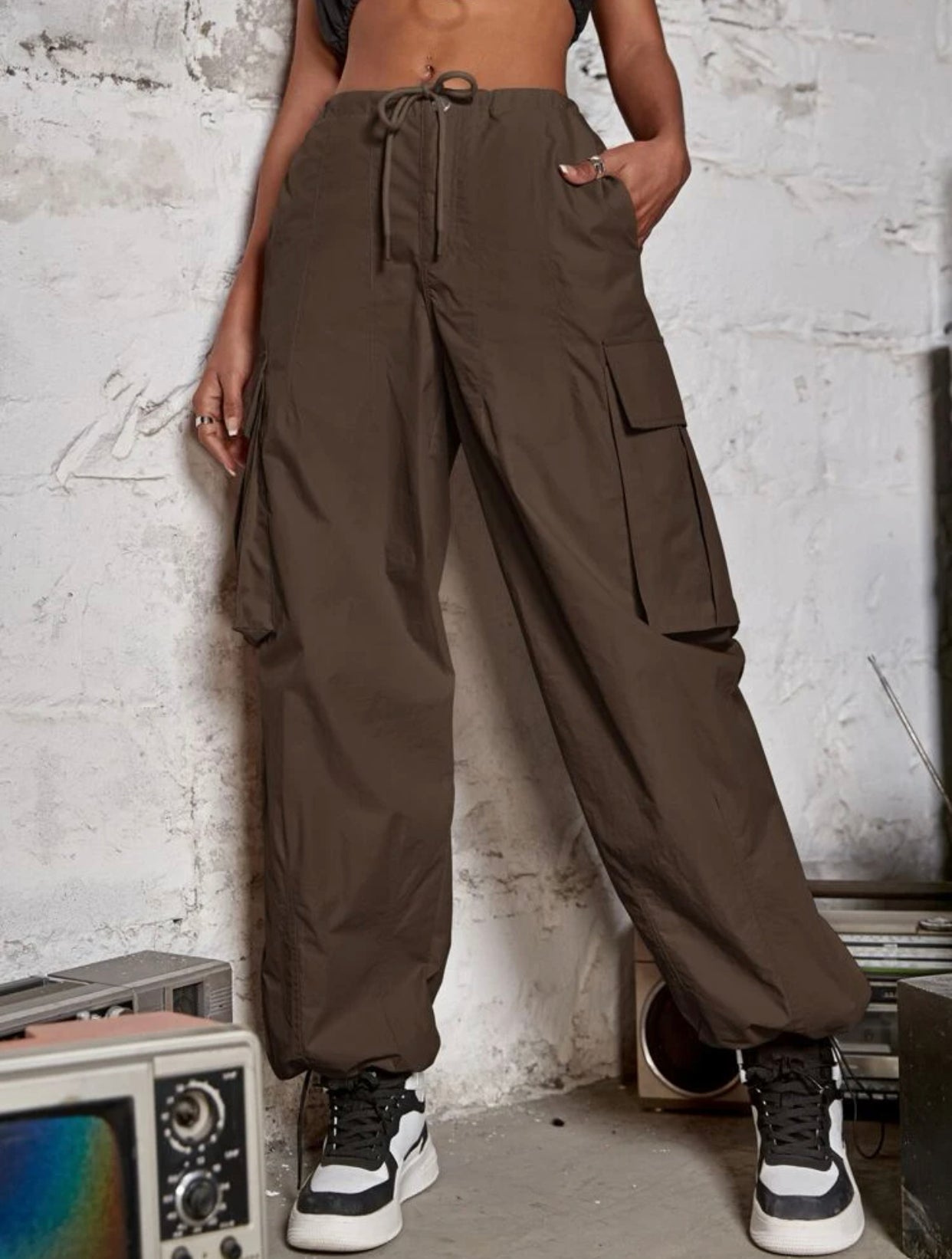 Brown Wide Cargo Pant