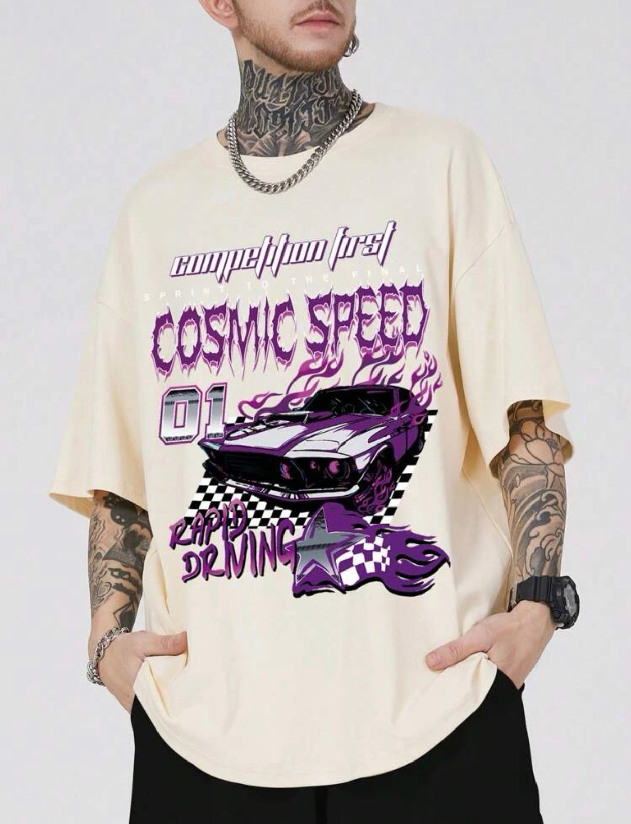 Cosmic Speed drop shoulder tee